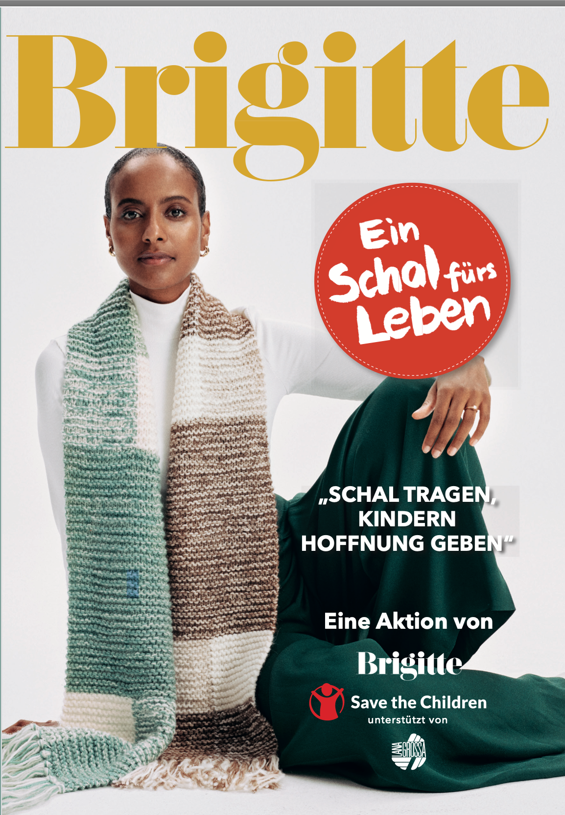 Finished "A Scarf for Life" from Brigitte, 2022
